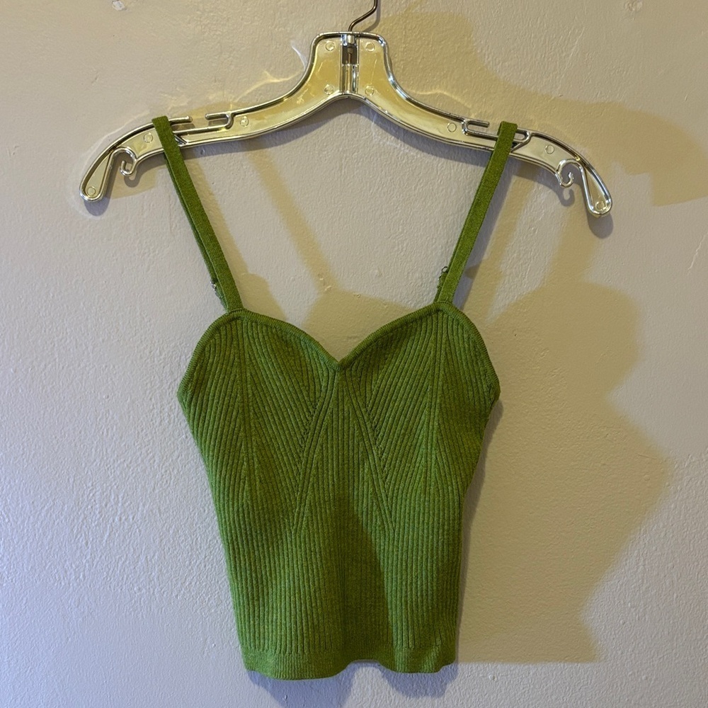 Wild Fable Olive Ribbed Cami Top